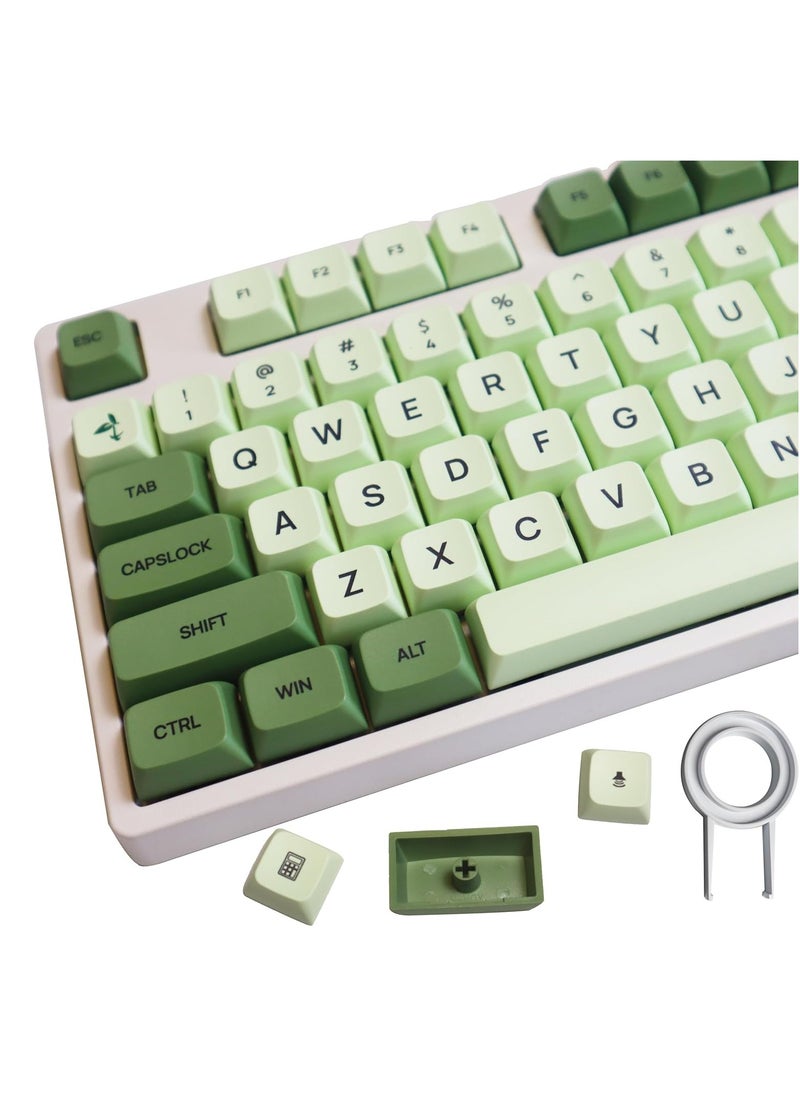 RATSAW Matcha Bicolor Keycaps 123 Keys Custom Gaming Keycaps PBT Dye Sublimation XDA Profile ANSI US Layout for Cherry MX Switches 60 62 68 87 104 108 Mechanical Keyboard  - Image 2