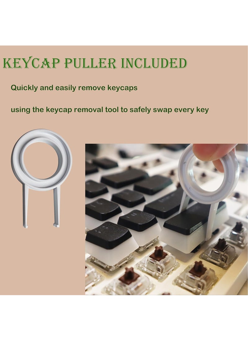 RATSAW Matcha Bicolor Keycaps 123 Keys Custom Gaming Keycaps PBT Dye Sublimation XDA Profile ANSI US Layout for Cherry MX Switches 60 62 68 87 104 108 Mechanical Keyboard  - Image 4