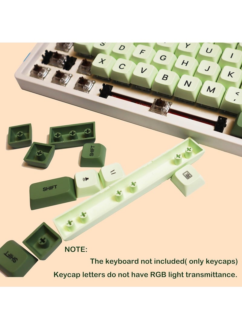 RATSAW Matcha Bicolor Keycaps 123 Keys Custom Gaming Keycaps PBT Dye Sublimation XDA Profile ANSI US Layout for Cherry MX Switches 60 62 68 87 104 108 Mechanical Keyboard  - Image 3