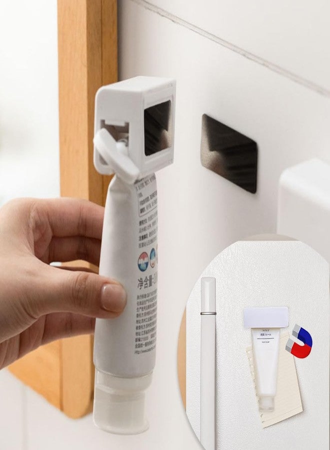 Ouliget Magnetic Toothpaste Squeezer,Toothpaste Seat Holder Tube Squeezing Aids,Wall-mountable Squeezer for Various Cosmetics and Sauce - Image 4