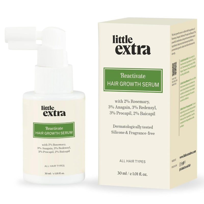 little extra Reactivate Hair Growth Serum With 2 Rosemary Anagain Redensyl Procapil And Baicapil 30Ml Bottle For All Hair Types 100 Grams - Image 1