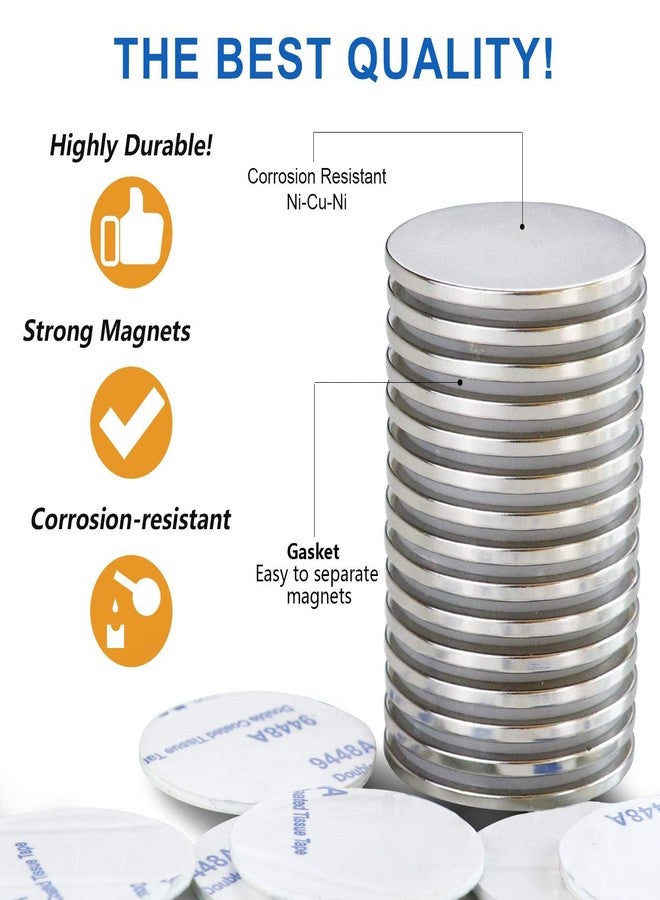 LOVIMAG Strong Neodymium Disc Magnets, Powerful Permanent Rare Earth Magnets. Fridge, DIY, Building, Scientific, Craft, and Office Magnets, 1.26 inch x 0.08 inch, Pack of 15 - Image 3