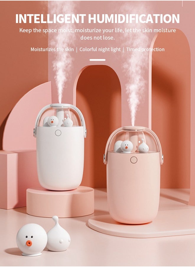 Generic - 300ML Humidifier, Built-in Colored Night Light, Two-Speed Timer Protection Settings, Compact Design, Suitable for Office/Bedroom/Living Room - Image 1