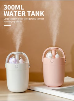 Generic 300ML Humidifier, Built-in Colored Night Light, Two-Speed Timer Protection Settings, Compact Design, Suitable for Office/Bedroom/Living Room  - Image 3