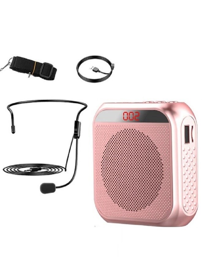 FLOWING Portable Rechargeable Voice Amplifier with Wired Microphone Headset  - Image 1