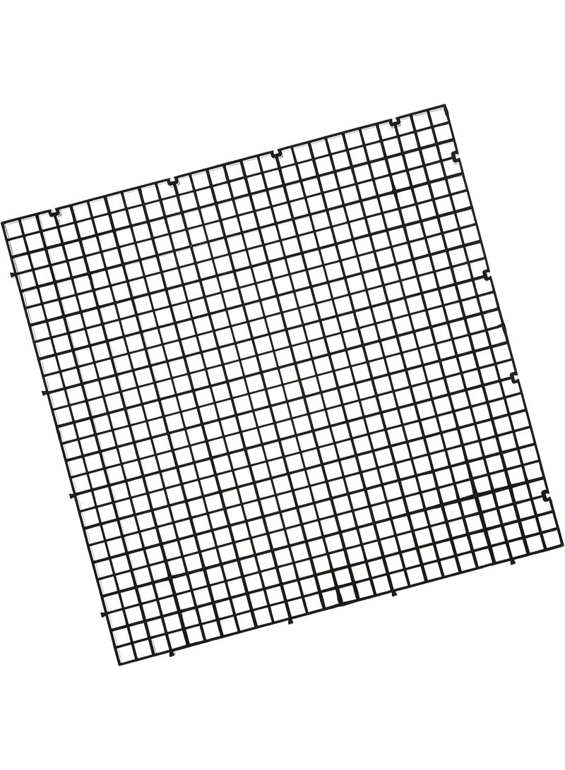 12 جهاز كمبيوتر شخصي حوض السمك خزان مقسم البلاستيك بيضة صندوق حوض السمك فلتر أسفل علبة شبكة عزل مجلس القسم شبكة الجدول الفاصل (L 12pcs الأسود) - Image 2