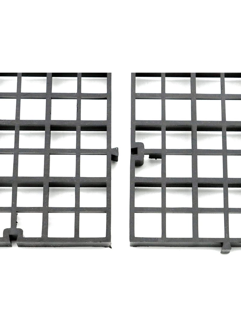 12 جهاز كمبيوتر شخصي حوض السمك خزان مقسم البلاستيك بيضة صندوق حوض السمك فلتر أسفل علبة شبكة عزل مجلس القسم شبكة الجدول الفاصل (L 12pcs الأسود) - Image 4