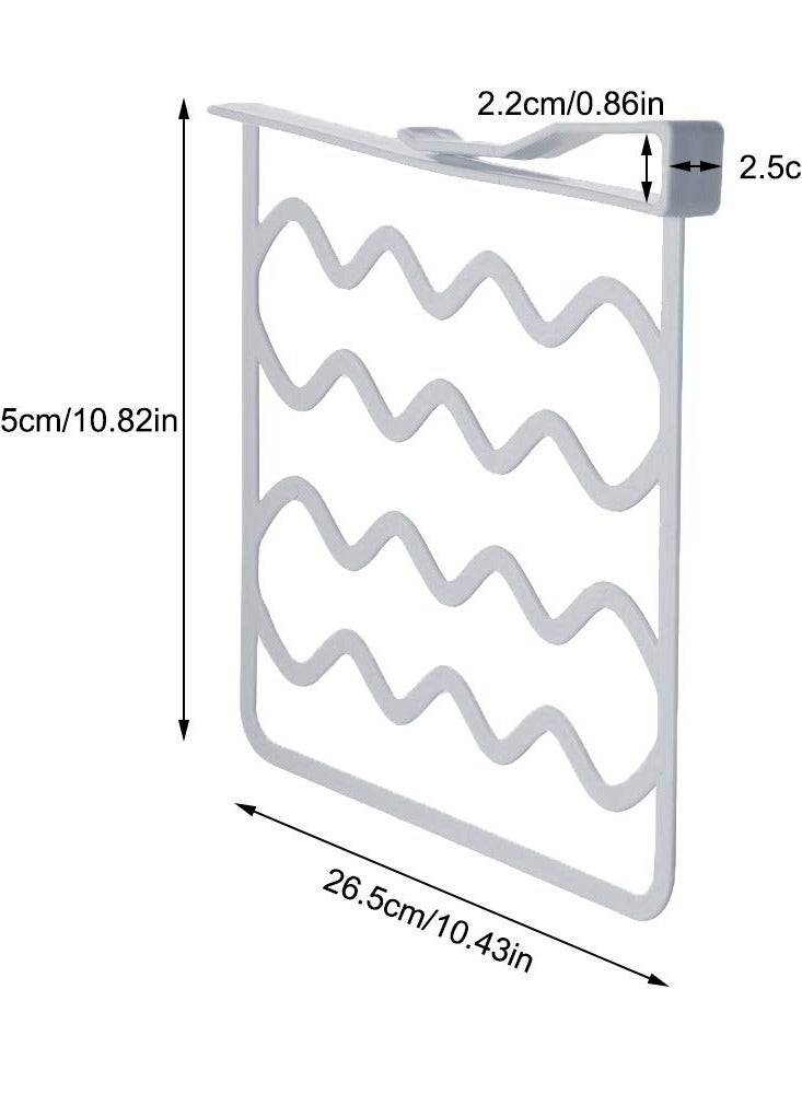 Practical Shelf Dividers, 4 Pieces Wardrobe Partition Shelves in Grey, Space-Saving Wardrobe Storage Solution and Towel Rack for Organizing - Image 3