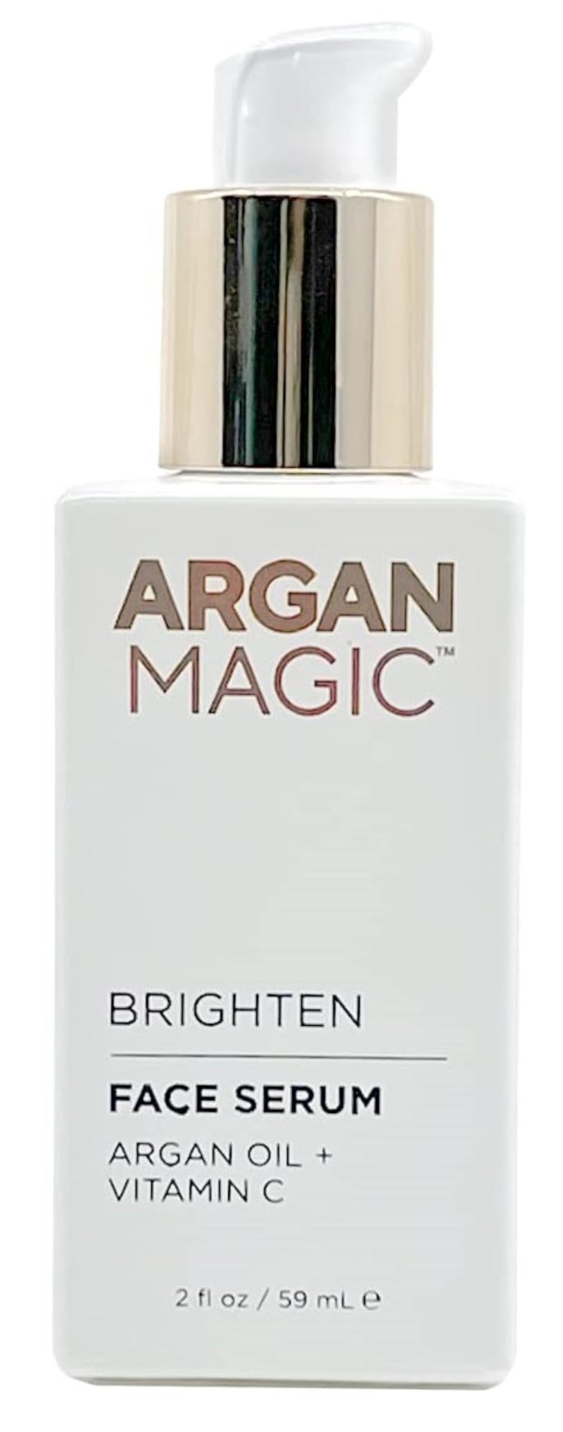 ARGAN MAGIC Argan Magic Brighten Face Serum with Vitamin C  Argan Oil  Hydrating  Brightening Formula  Reduce Dark Spots Fine Lines  Wrinkles 2 oz 