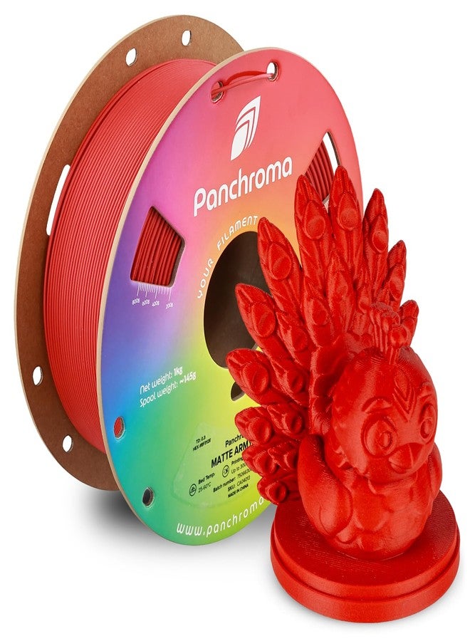 polymaker خيوط بوليمكر بانكروم مات PLA، أحمر جيش مات 1.75 مم 1 كجم خيوط طباعة ثلاثية الأبعاد، سابقًا بوليتيرا مات خيوط طابعة ثلاثية الأبعاد PLA، تناسب معظم طابعات FDM ثلاثية الأبعاد، بكرة 1 كجم (2.2 رطل) - Image 1