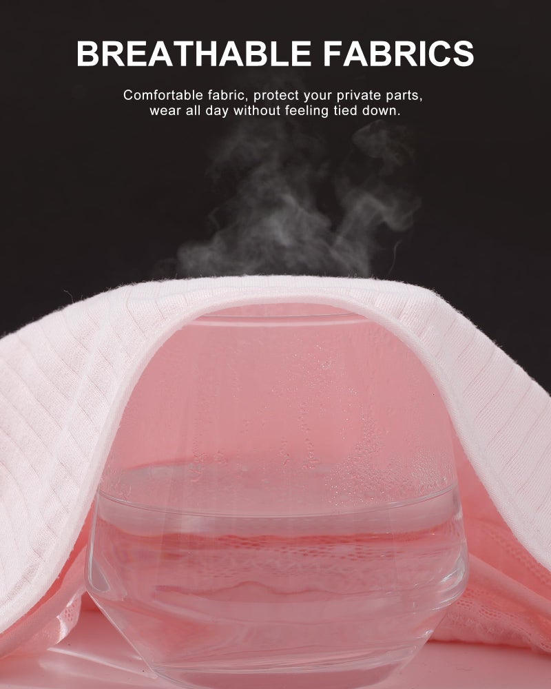 LEVAO Womens Underwear Cotton Bikini Panties Lace Cut Out Stretch Cheeky Ladies Briefs 6 Pack S-XL - Image 4