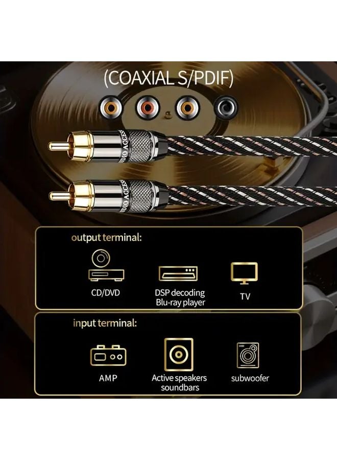 كابل صوتي أو دي 7 0 آر سي أ محوري 2 متر 78 74 بوصة نواة نحاسية عالية النقاء هاء فاء - Image 5