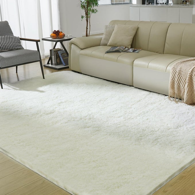 ULTRA SOFT RUG FOR LIVING ROOM 6X9 FLUFFY SHAG AREA RUG FOR BEDROOM MODERN SHAGGY CARPETS FUZZY RUG FOR TEENS DORM NURSERY HOME DECOR AESTHETIC UPGRADE ANTISKID DURABLE CREAM WHITE
