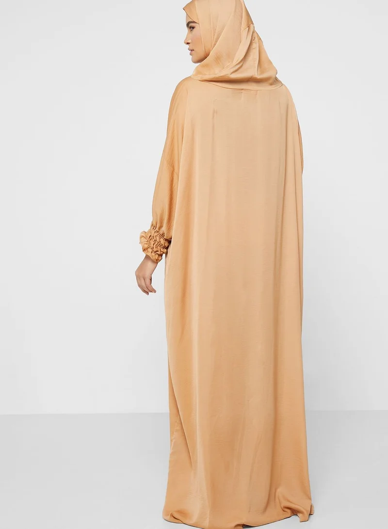 hayas closet Embroidered Detail Cuff Prayer Dress