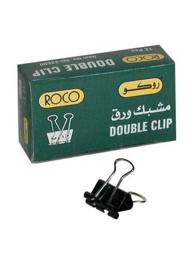 ROCO DOUBLE CLIP FOLDBACK 1/2 12P/PKT 15MM