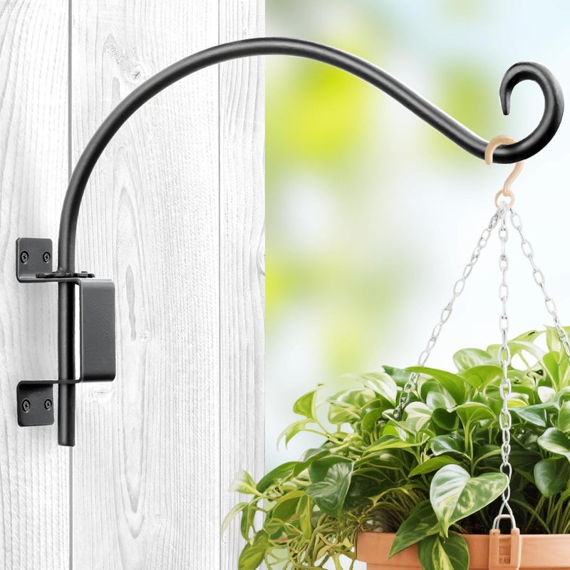 Lifyzoon Swivel Hanging Plant Bracket Outdoor: 22Inch Swivel Hanging Plant Hangers Bracket, 25lb Weight Capacity - Outdoor Wall Swivel Hook for Hanging Bird Feeder, Birdhouse, Wind Chimes - Image 1