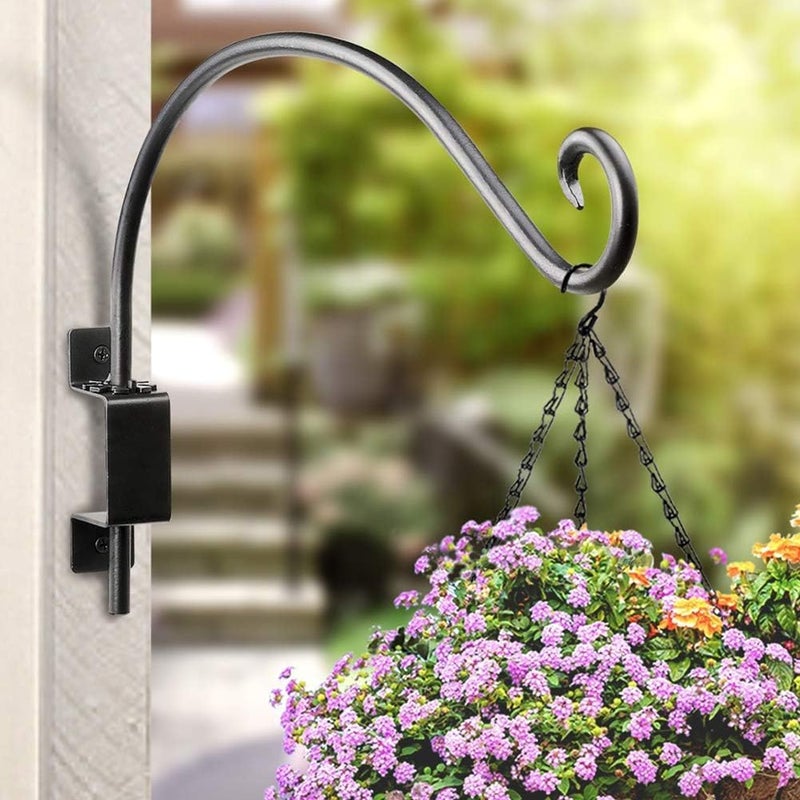 Lifyzoon Swivel Hanging Plant Bracket Outdoor: 22Inch Swivel Hanging Plant Hangers Bracket, 25lb Weight Capacity - Outdoor Wall Swivel Hook for Hanging Bird Feeder, Birdhouse, Wind Chimes - Image 2