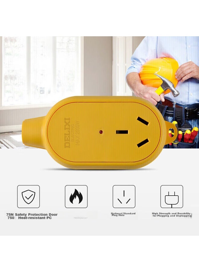 Delixi New National Standard Engineering Socket, 16a High-power Socket, Durable Engineering Power Strip, Power Strip, Extension Cord, Wireless C-a - Image 2