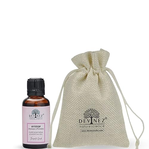 Devinez Hyssop Essential Oil, 100% Pure, Natural & Undiluted, 15ml in Glass Bottle - Relief muscle & pain, Anti-Inflammatory, Scars, Blemishes, Rashes, Shaving irritation & Skin Care - Image 1