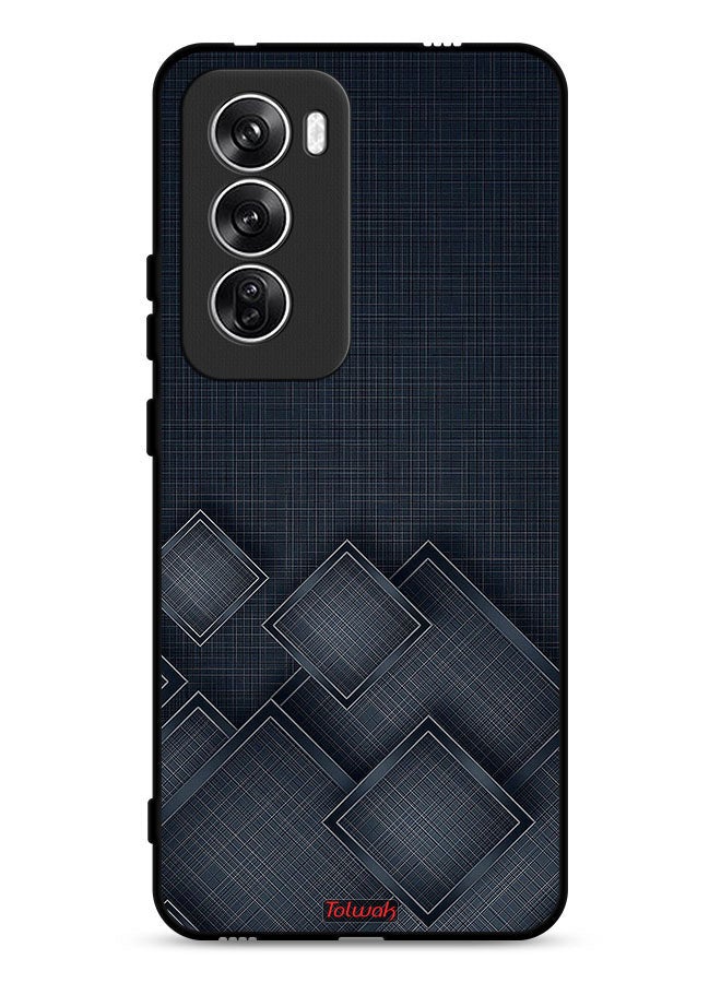 Tolwak Oppo Reno12 5G Protective Case Cover Squares Pattern On Cloth  - Image 1