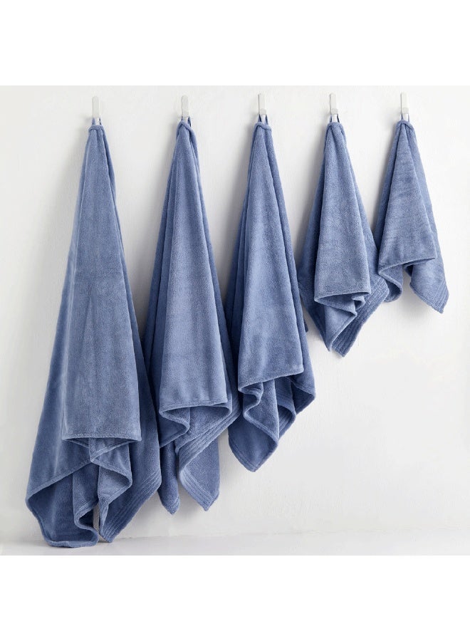 Reefi Modern Quick-Dry Towel, Petrol Blue, Face - Image 1