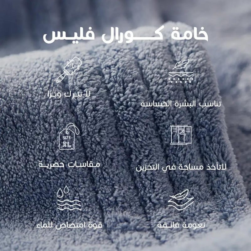Reefi Modern Quick-Dry Towel, Petrol Blue, Face - Image 4