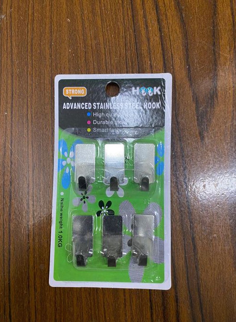 Stainless Steel Hanger Hooks - 6 Pcs - Image 5