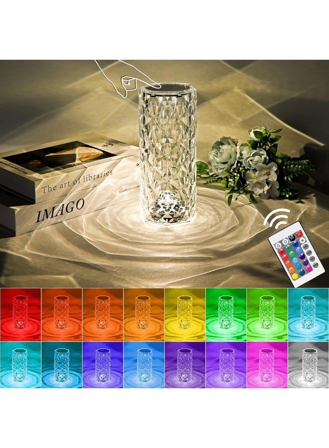Action Pro Crystal Lamp,Touch Control Crystal Table Lamp,Crystal Rose Lamp with 16 Colors,RGB Night Light with USB & Remote Control,LED Rose Diamond Touch Lamp for Bedroom, Rechargeable Rose Ligh - Image 1