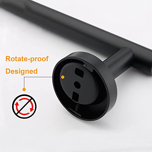 Nolimas Matte Black Bath Hand Towel Bar Single Bars Towel Rack Rod Classic Wall Mounted Stainless Steel Bathroom Towel Bar Toilet Kitchen Towel Shelf Single Layer,9inch - Image 5