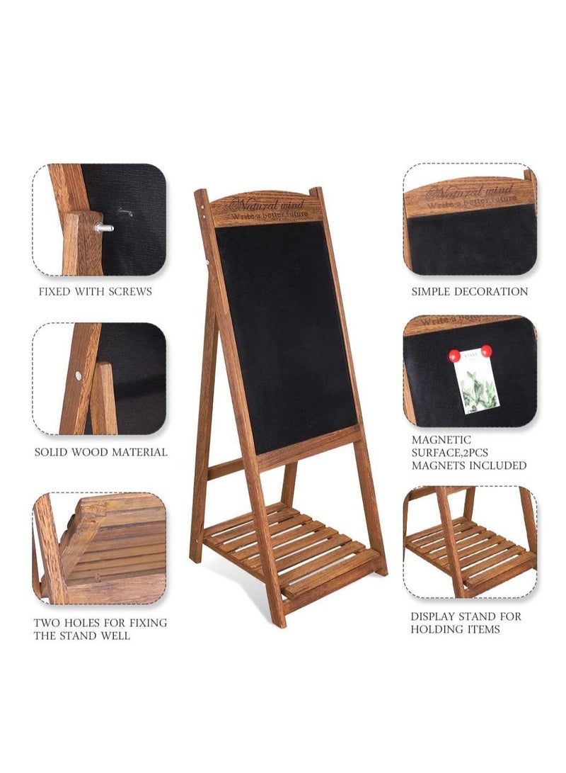 FFD Wooden Blackboard Hand Writing Boards Wooden Writing Drawing Board Flower Stand Massage Board Ideal for Restaurants Menu Wedding Party Arts & Crafts Drawing Greetings  - Image 4