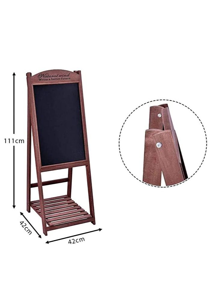 FFD Wooden Blackboard Hand Writing Boards Wooden Writing Drawing Board Flower Stand Massage Board Ideal for Restaurants Menu Wedding Party Arts & Crafts Drawing Greetings  - Image 2