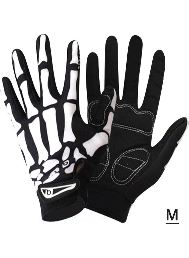 Loquat Skeleton Pattern Motorbike Gloves