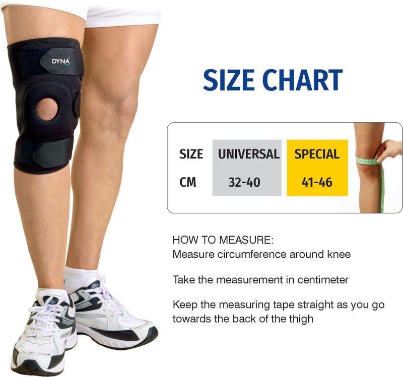 Dyna Wrap Around Knee Support-Knee Cap with Open Patella Design for Patella Tracking-Wrap Around Knee Support-Universal - Image 5