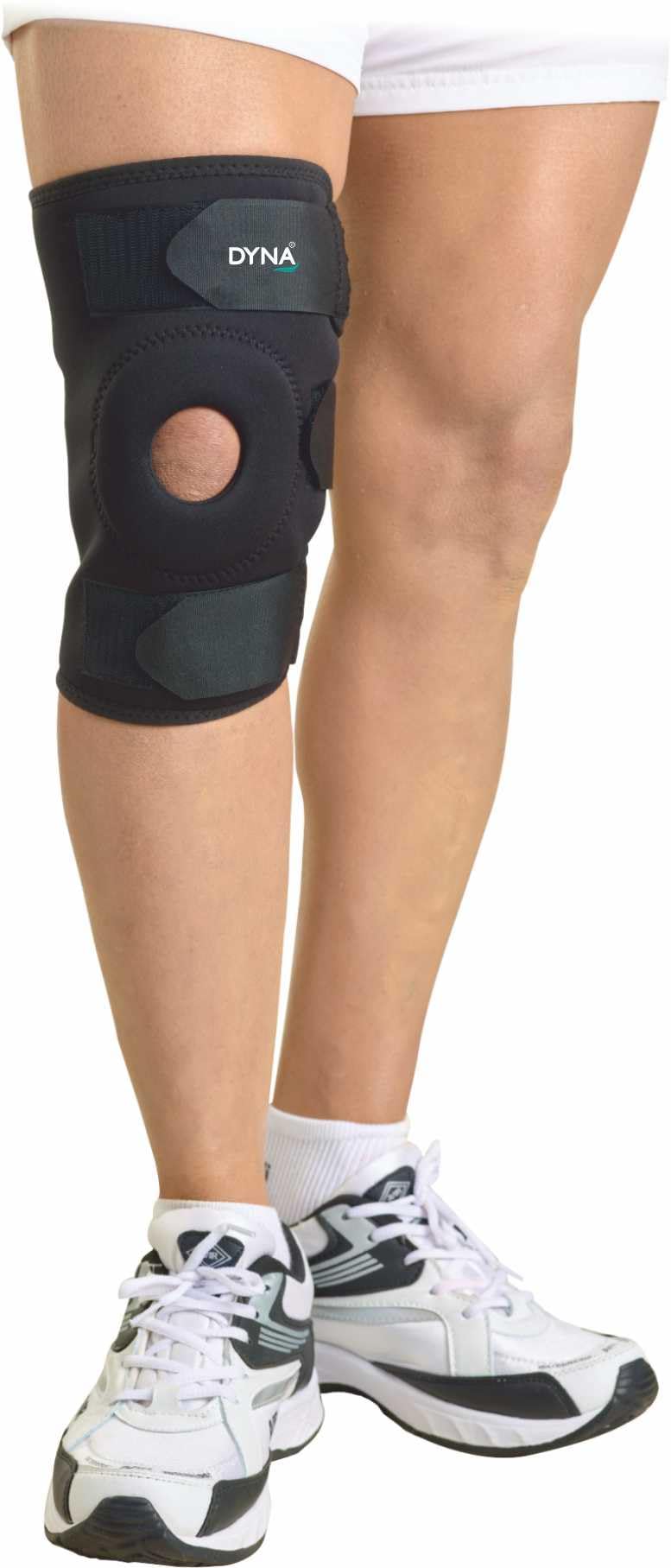 Dyna Wrap Around Knee Support-Knee Cap with Open Patella Design for Patella Tracking-Wrap Around Knee Support-Universal - Image 1
