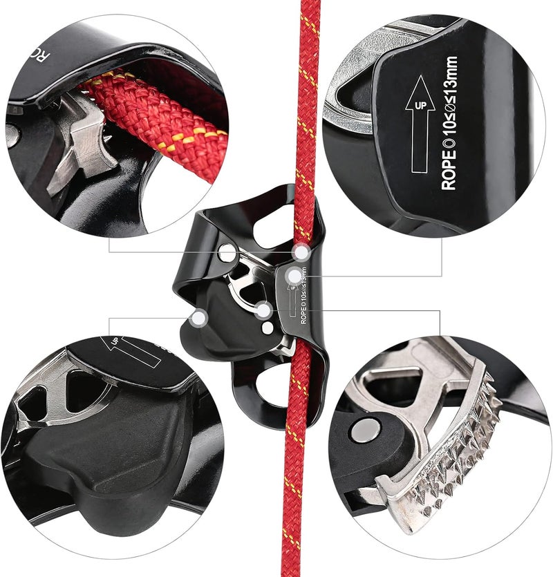 WILDKEN Rock Climbing Chest Ascender Climbing Mountaineering Tree Arborist Climbing Rappelling Equip for 10-13mm Rope - Image 5