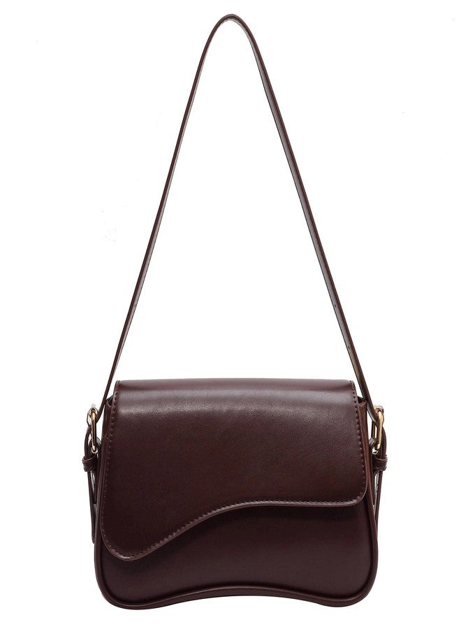 feujury Shoulder Bag for women Y2K Crossbody Vegan Leather Purse Straps Retro Clutch Hobo Hadbags with 2 Removable (A-coffee Color) - Image 1