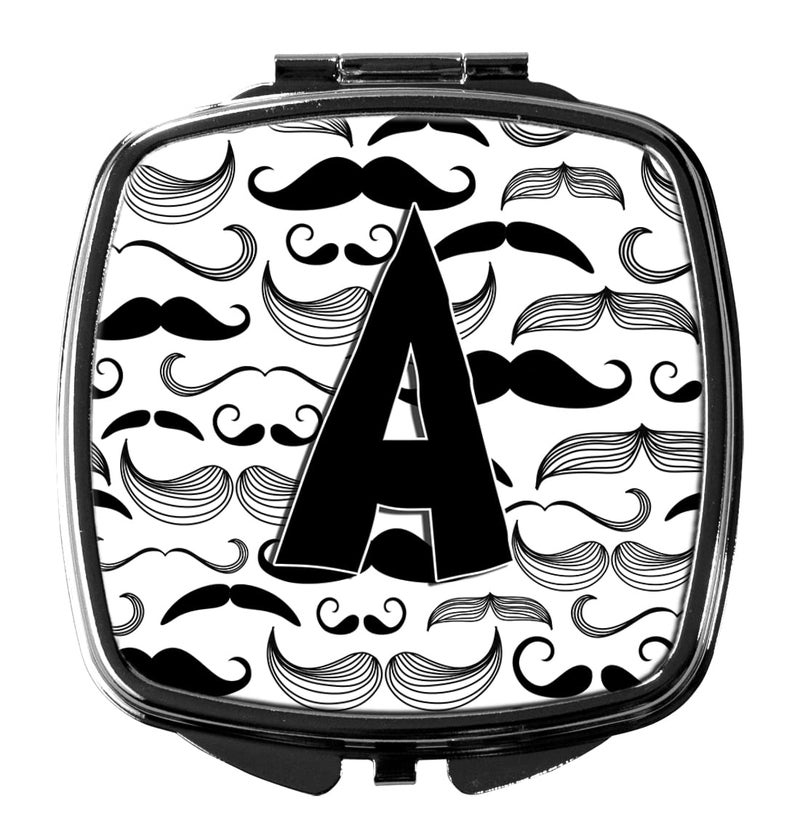 Caroline's Treasures CJ2009-ASCM Letter A Moustache Initial Compact Mirror Decorative Travel Makeup Mirror for Women Girls Gifts Pocket Makeup Mirror Folding Handheld - Image 5
