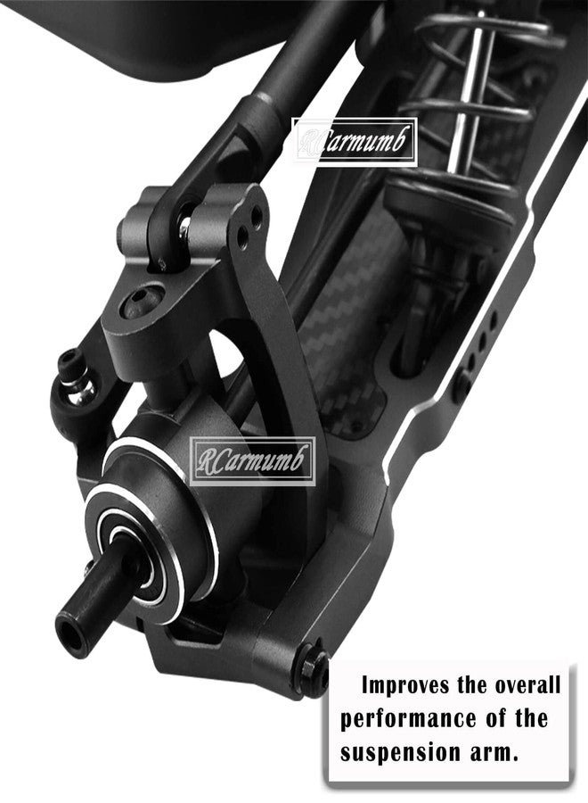 Rcarmumb Upgrades Part for 1/8 Sledge 4WD, Alloy Caster Block & Steering Blocks & Rear Stub Axle Carriers Hops up for Sledge 4WD Monster Truck #95076-4,Replace #9537,#9532,#9552,Black - Image 3
