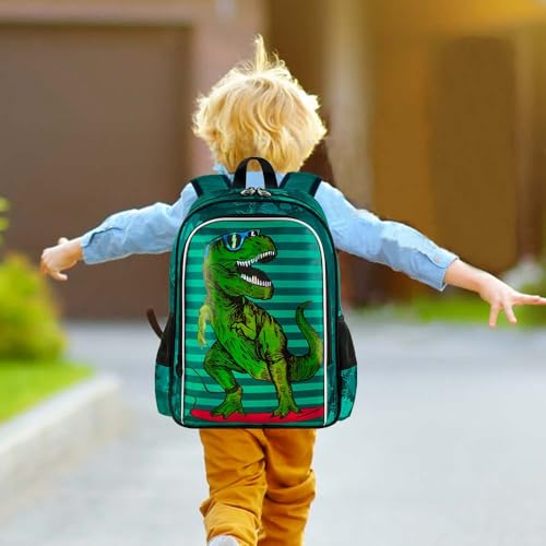 gxtvo 5PCS Kids Luggage Set with Wheels for Boys, Cool Dinosaur Rolling Carry-On Suitcase for Toddler Children - Image 2