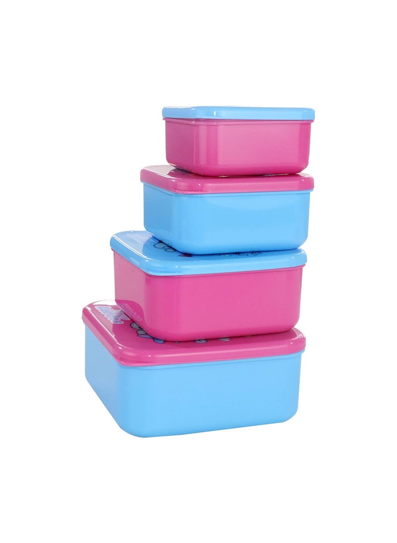SMILY KIDDOS Smily Kiddos 4 in 1 Container-Mermaid Theme Microwave Safe Food Storage Lunch Box Freezer & Dishwasher Safe Removable Compartment Food Containers  - Image 4