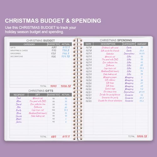 Getvow Budget Planner - Monthly Budget Book with Expense Tracker Notebook, Undated 12 Month Bill Organizer & Finance Planner to Manage Your Money, Account Book with Colorful Tabs, 5.8" x 8.5", Purple - Image 4