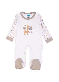 Babies Basic 5 Piece Unisex 100% Cotton Gift Set Include Bib, Romper, Mittens, Cap And Sleepsuit/Jumpsuit- Believe In Yourself  - Image 5