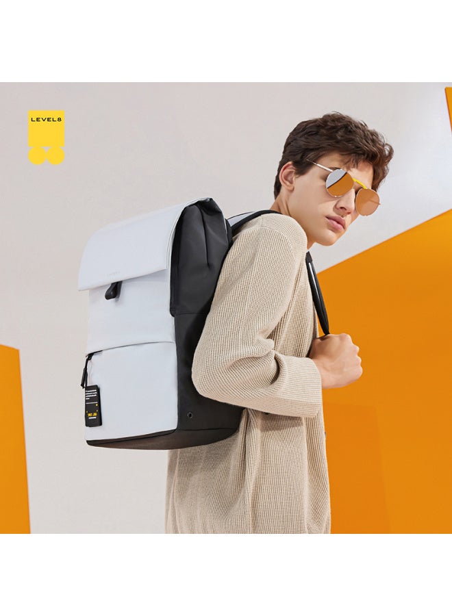 Level8 Casual Business Laptop Backpack For Men And Women, Commuter 15.6-inch Moment Series Travel Backpack, Gray - Image 5
