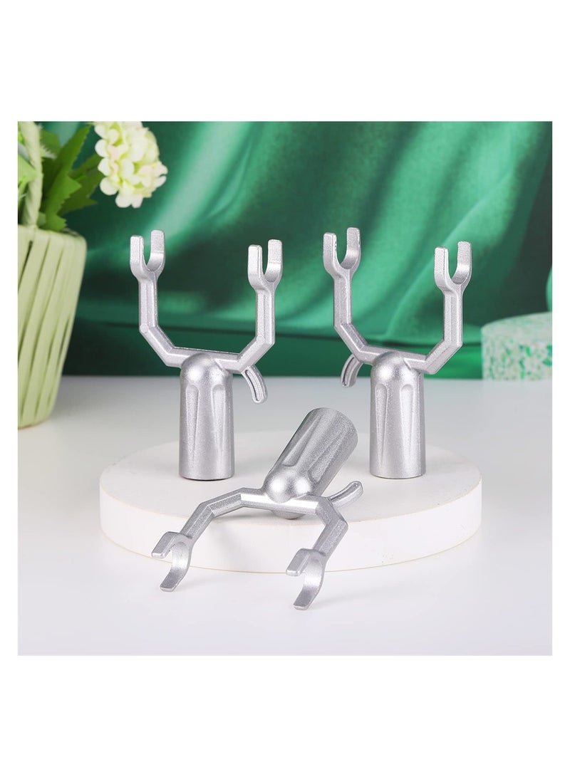 6 Pcs Metal Tree Support Kit for Vineyard Garden and Orchard Stability Prevent Breakage with Strong Silver Braces - Image 2