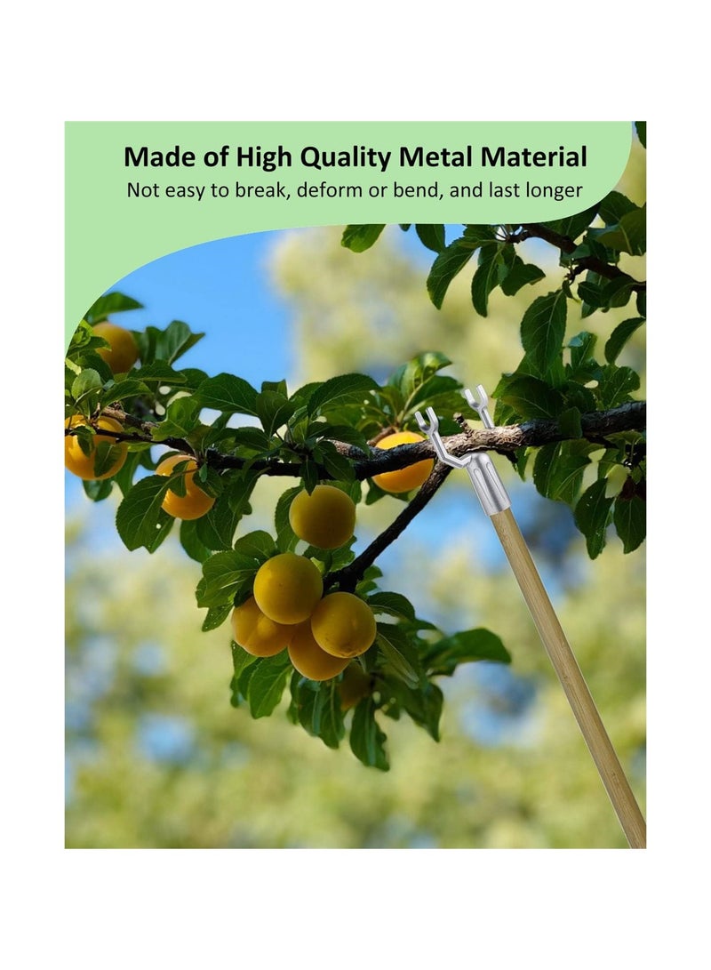6 Pcs Metal Tree Support Kit for Vineyard Garden and Orchard Stability Prevent Breakage with Strong Silver Braces - Image 3