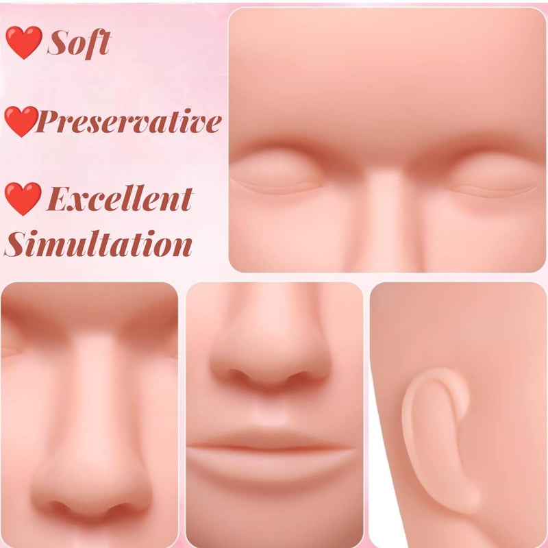 LA VENUST LAVENUST Mannequin Head for Makeup and Hairstyling Cosmetology Practice Head with Realistic Skin Texture - Image 3