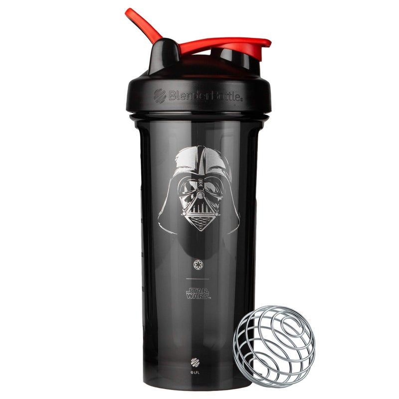 BlenderBottle زجاجة خلط بلندر بوتل ستار وورز برو سيريز مثالية لمخفوقات البروتين وما قبل التمرين، 28 أونصة، خوذة دارث فيدر (عبوة من 1) - Image 1