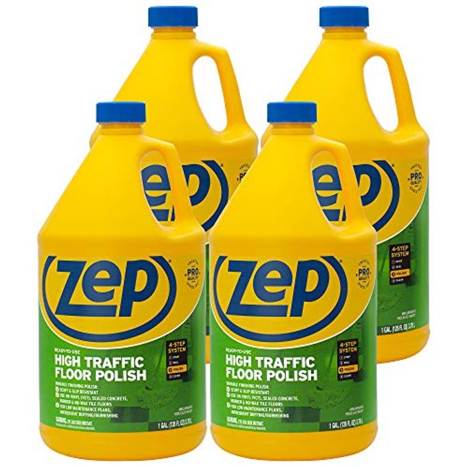 Zep Commercial High-Traffic Floor Polish, 4-1 Gallon Bottles, Professional Grade Floor Finish For A Range Of Hard Floor Surfaces (Zuhtff128) - Image 4