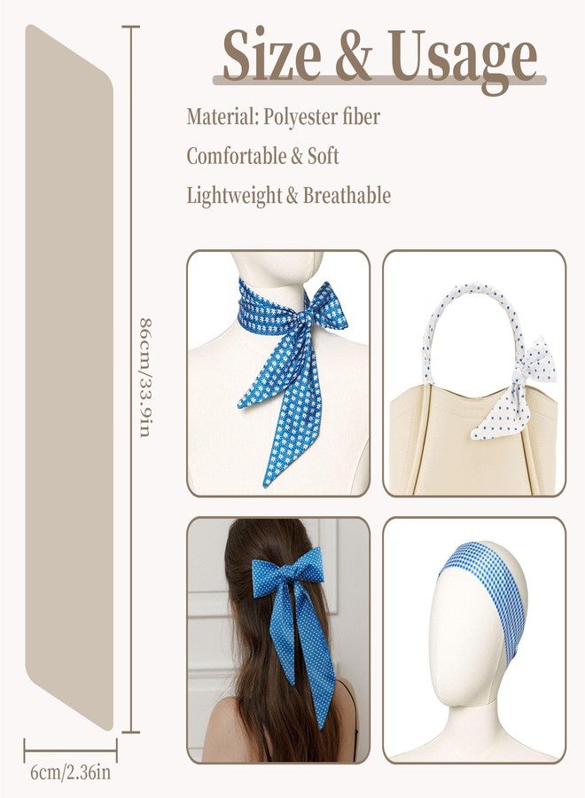 QIUTIMIY 4 Pack Purse Scarf Handbags Skinny Twill Hair Scarves Narrow Neck Scarf Band Women Fashion Accessories Bag Charms - Image 2