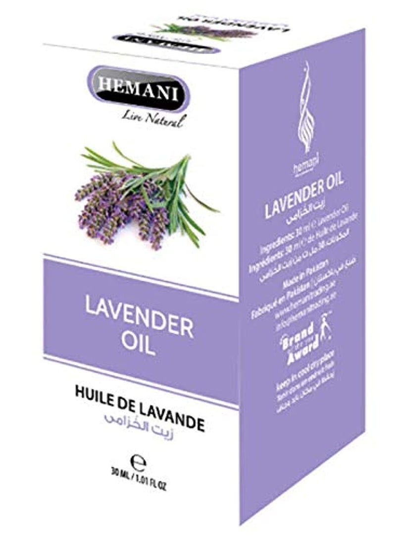 هيماني زيت اللافندر من هيماني 30 مل - زيت عطري طبيعي نقي للاسترخاء وتخفيف التوتر والعلاج بالروائح ونمو الشعر والعناية بالبشرة